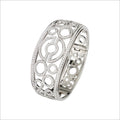 Tempia 18K White Gold & Diamond Bangle