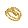Sahara Honey Quartz Wrap Bracelet in Sterling Silver plated with 18k Yellow Gold