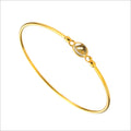 Lolita Green Amethyst Bangle in Sterling Silver Plated with Yellow Gold