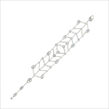 Fiamma 18K White Gold & White Topaz Bracelet