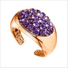 Sahara Amethyst Cuff in Sterling Silver plated with 18k Rose Gold