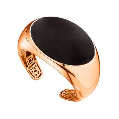 Sahara Wood Cuff in Sterling Silver plated with 18k Rose Gold