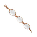 Sahara White Agate Bracelet in Sterling Silver plated in 18k Rose Gold