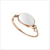 Sahara White Agate Bracelet in Sterling Silver plated with 18k Rose Gold