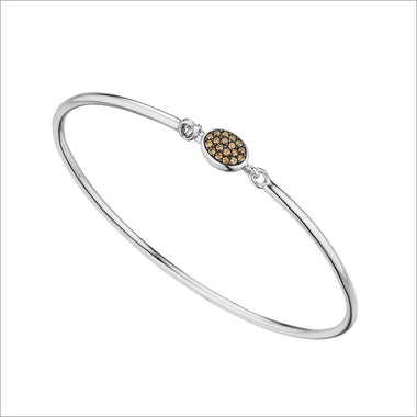 Lolita Cognac Diamond Bangle in Sterling Silver