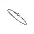 Linked By Love Sterling Silver Diamond Bangle