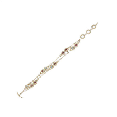 Fiamma 18K Yellow Gold & Multi-Stone Bracelet with Diamonds