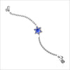 Diamanté Star of David Charm Bracelet in Sterling Silver BLU