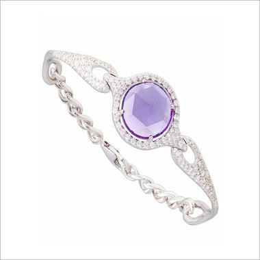 Giulietta 18k Gold & Amethyst Bracelet with Diamonds