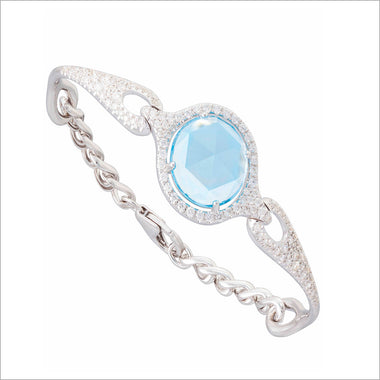 Giulietta 18K White Gold & Swiss Blue Topaz Bracelet
