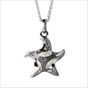 Icona Starfish Charm Necklace in Sterling Silver with Pearl & Diamonds