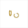Icona Gold Plated Small Hoop Earrings in Sterling Silver