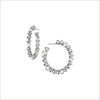 Icona Sterling Silver & Pearl Medium Hoop Earrings