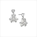 Spirit White Onyx & Diamond Earrings in Sterling Silver
