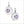 Medallion Amethyst Small Earrings in Sterling Silver