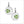 Medallion Green Quartz Small Earrings in Sterling Silver