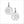 Medallion Rock Crystal Small Earrings in Sterling Silver