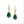 Icona Green Quartz Earrings in Sterling Silver plated in 18k Gold