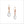 Icona Rock Crystal Drop Earrings in Sterling Silver Plated with Rose Gold