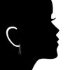 Icona Black Onyx & Diamond Drop Earrings in Sterling Silver