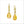 Icona Golden Quartz Drop Earrings in Sterling Silver plated with 18k Yellow Gold