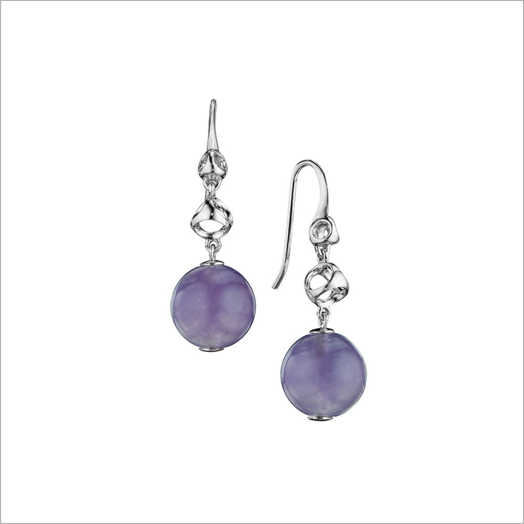 Icona Sterling Silver & Amethyst Drop Earrings