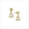 Icona Rock Crystal Earrings in Sterling Silver plated in 18k Gold