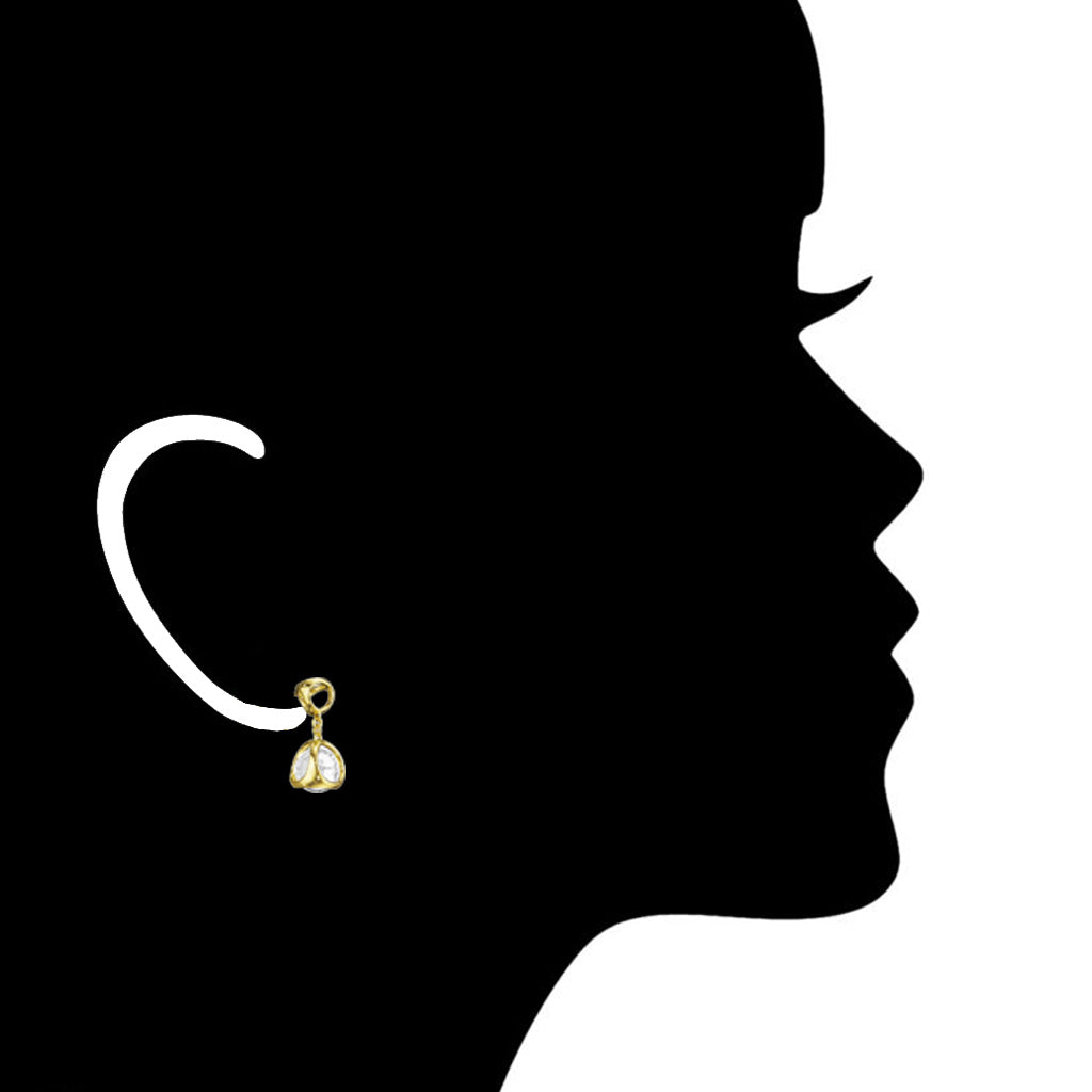 Icona Rock Crystal Earrings in Sterling Silver plated in 18k Gold