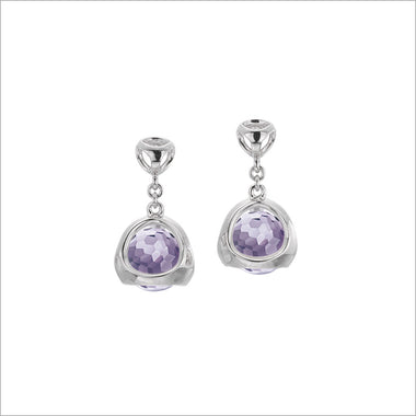 Icona Sterling Silver & Amethyst Drop Earrings