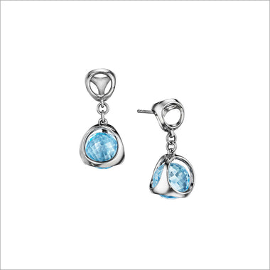 Icona Blue Topaz Earrings in Sterling Silver