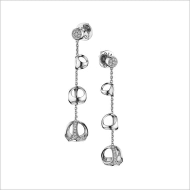 Triadra 18K White Gold & Diamond Earrings