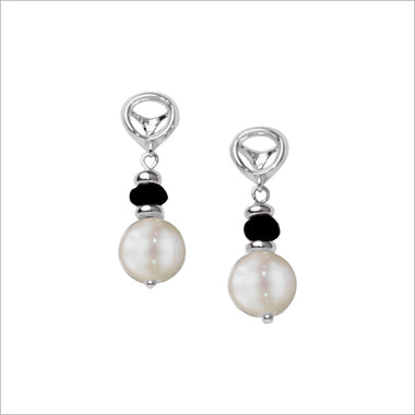 Icona Pearl Drop Earrings in Sterling Silver