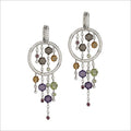 Tempia 18K White Gold & Multi-Stone Earrings