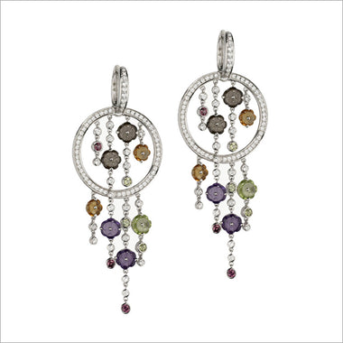 Tempia 18K White Gold & Multi-Stone Earrings