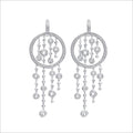 Tempia 18K White Gold & Diamond Earrings