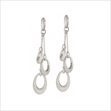 Tempia 18K White Gold & Diamond Earrings