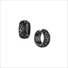 Sahara Black Rhodium Huggie Earrings in Sterling Silver