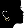 Lolita White Agate Hoop Earrings in Sterling Silver plated with 18k Yellow Gold