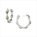 Lolita Green Amethyst Hoop Earrings in Sterling Silver