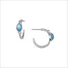 Lolita Blue Topaz Hoop Earrings in Sterling Silver