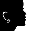 Lolita Blue Topaz Hoop Earrings in Sterling Silver