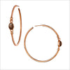 Lolita Smoky Quartz Hoop Earrings in Sterling Silver plated with 18k Rose Gold