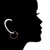 Lolita White Agate Hoop Earrings in Sterling Silver plated with 18k Rose Gold