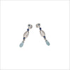 Triadra 18K Gold & Blue Aquamarine Earrings with Diamonds
