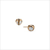 Icona Rock Crystal Stud Earrings in Sterling Silver Plated with 18k Rose Gold