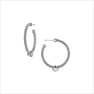 Linked By Love Sterling Silver Hoop Earrings