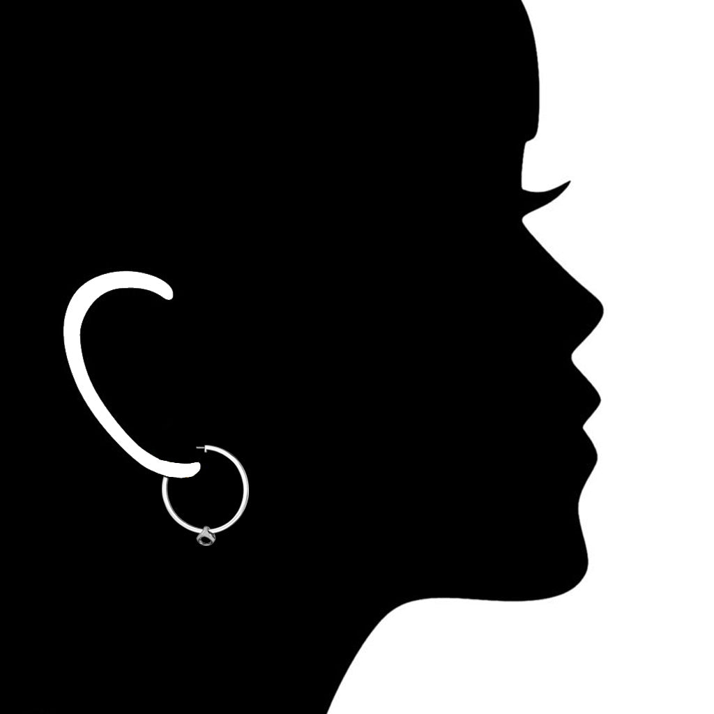 Icona Hoop Earrings in Sterling Silver