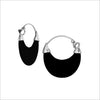 Sahara Black Onyx Earrings in Sterling Silver with Black Diamonds
