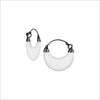 Sahara White Agate Earrings in Sterling Silver plated with Black Rhodium