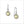 Icona Lemon Citrine Drop Earrings in Sterling Silver with Diamonds